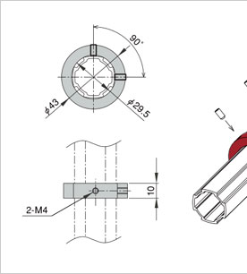 精益管旋轉(zhuǎn)套固定環(huán)二維圖 精益管旋轉(zhuǎn)套固定環(huán)二維圖