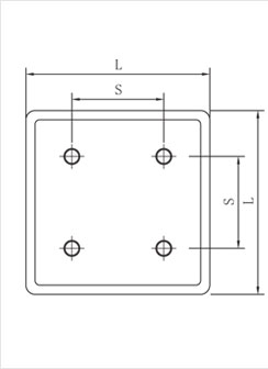 8080鋁型材端面封板頂視圖 8080鋁型材端面封板頂視圖